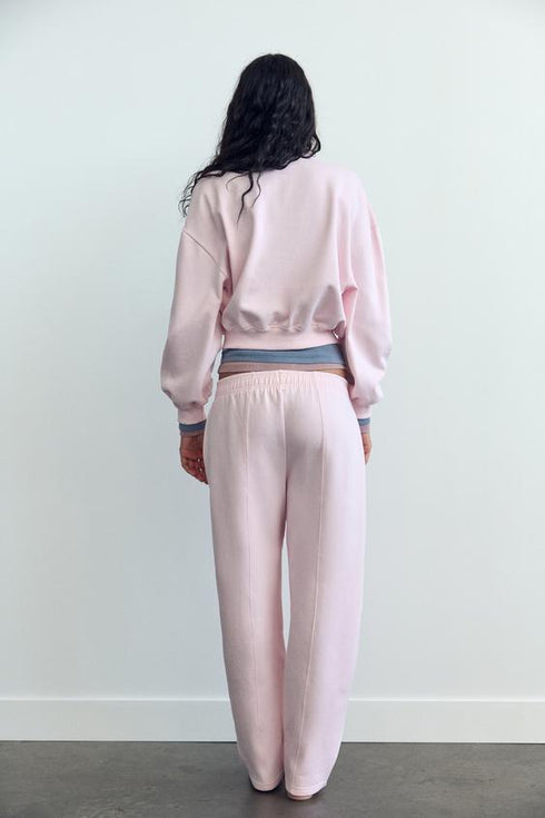 ZARA CARROT FIT PLUSH FLEECE TROUSERS